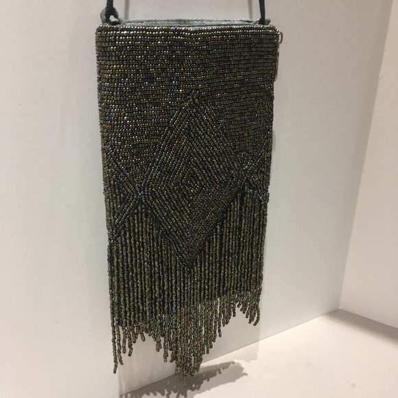 GRAY BEADED PHONE BAG - Picture 2 of 14